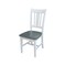 International Concepts Set of Two San Remo Splatback Chair, White/Heather Gray C05-10P - alternate 1